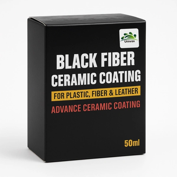 Uniwax Black Fiber Ceramic Coating | Advanced 9H Protection with Deep Gloss Finish | Water, Dust & UV Resistant Nano Shield for Car, Bike, Plastic & Metal Surfaces | Long-Lasting Shine - 50ml