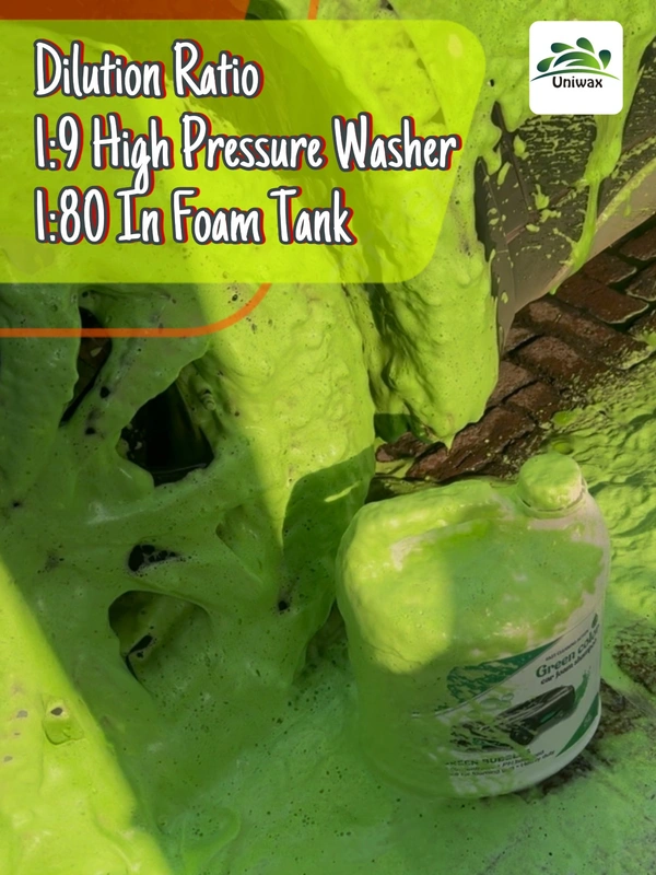 Uniwax color foam wash with wax colour foam car wash shampoo - 1kg, Green