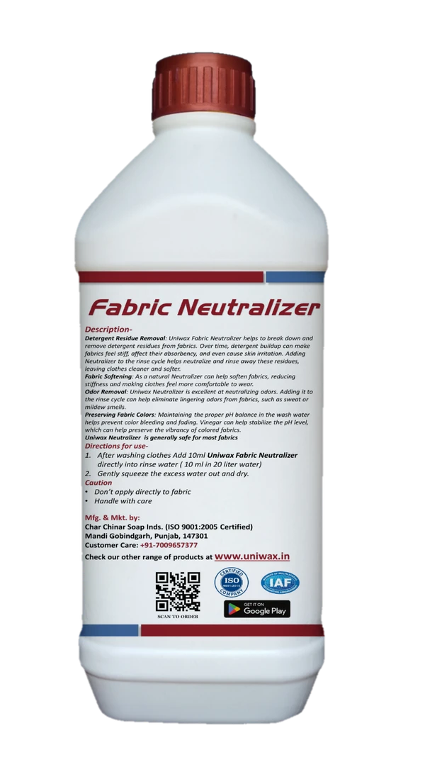  Fabric neutralizer Color Safe Vinegar fabric freshener - 1 liter
