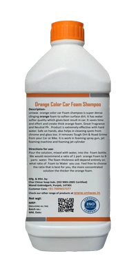 uniwax colour foam shampoo with wax / Produces Thick Coloured Foam Car Washing Liquid - 1kg, Orange