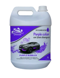 uniwax purple colour foam shampoo with wax / Produces Thick Coloured Foam Car Washing Liquid - 5 KG, Purple