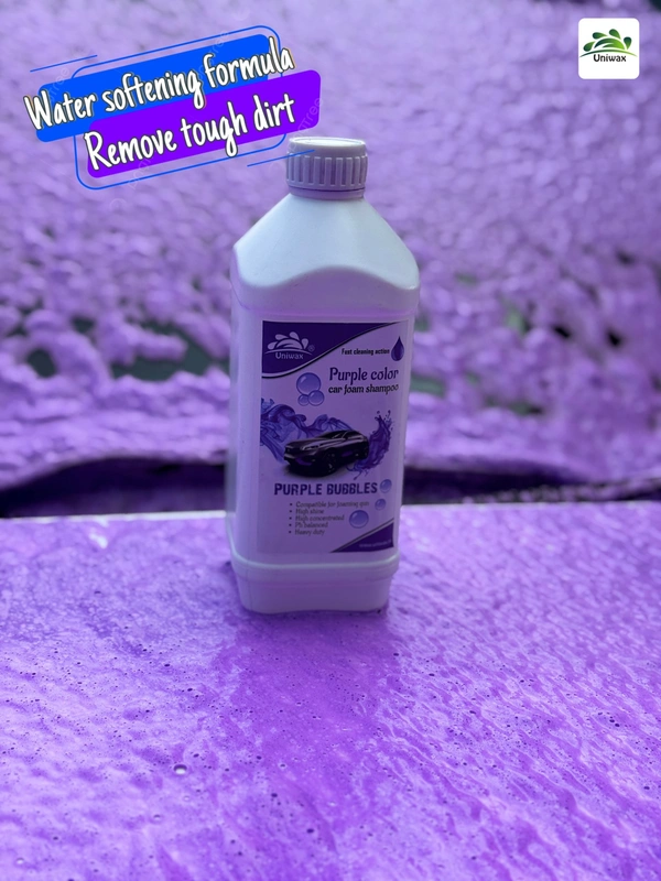 Uniwax color foam wash with wax colour foam car wash shampoo - 1kg, Purple