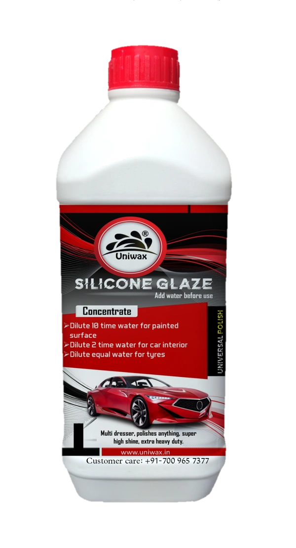 Uniwax Silicone Glaze Car Polish – High Gloss Shine & Protection for Paint, Plastic, Rubber & Leather – Water-Repellent & Long-Lasting Formula - 1 kg