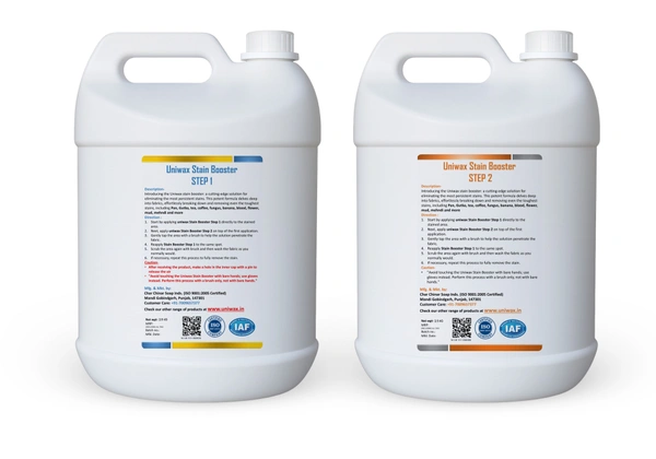 Stain booster for colored cloth  pan, gutka, tea, blood, fungus, milk stain remover - 2.5kg Step-1, 2.5kg Step-2,  Total -5kg