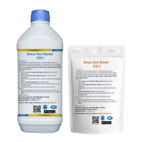 Stain booster for colored cloth  pan, gutka, tea, blood, fungus, milk stain remover - 500gram Step-1,  500gram Step-2