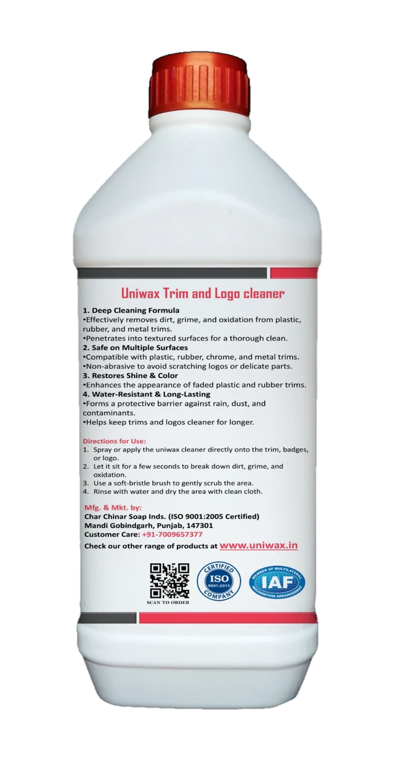 Car Trim & Logo cleaner streak-free oxidation remover - 1 L