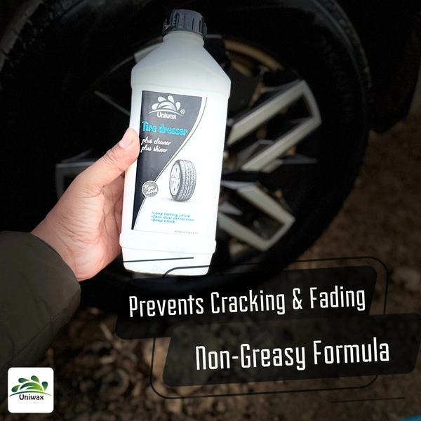 UniWax Tyre Polish – Long-Lasting Shine & Protection – Restores Faded Tires & Resists Dust - 1kg