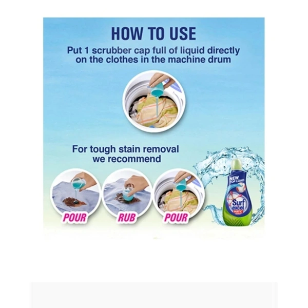 Surf Excel Top Load Liquid - 1ltr