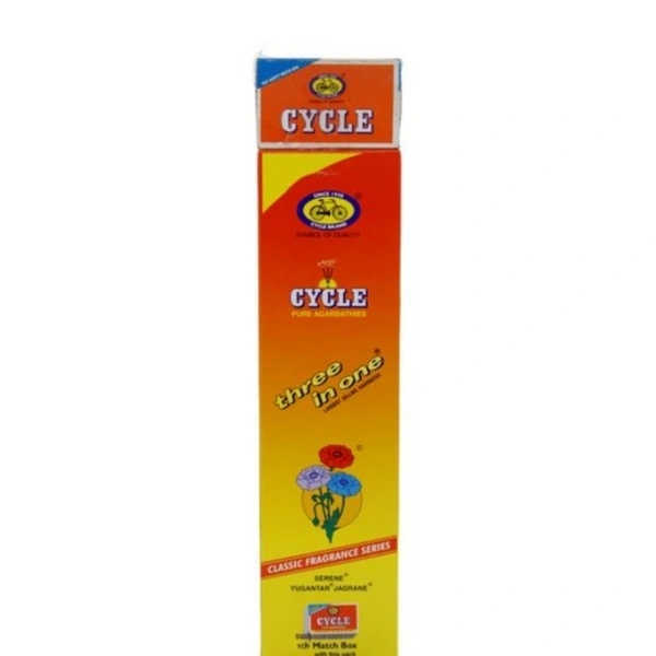 Cycle 3 in 1 Agarbatti. ( Free Match Box) - 80pcs