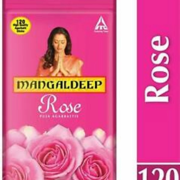 Mangaldeep Rose Agarbatti - 120pcs
