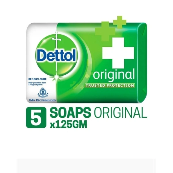 Dettol Original (Buy 4 + 1 Free) - 5x125gm, Buy 4 + get 1 free