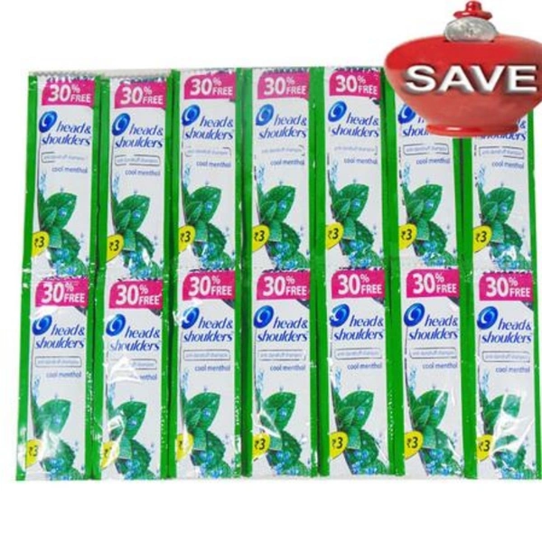 Head & Shoulder Sachets Pack Of  16pcs - Rs.3 x 16pcs, green colour