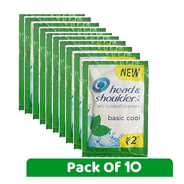 Head & Shoulder Sachets Pack Of  10pcs - Rs.2x10pcs, green colour