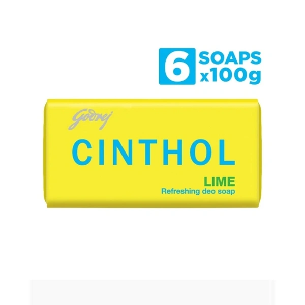 Cinthol Lime Soap (Pack Of 6x100g) - (pack of 6x100g) soap