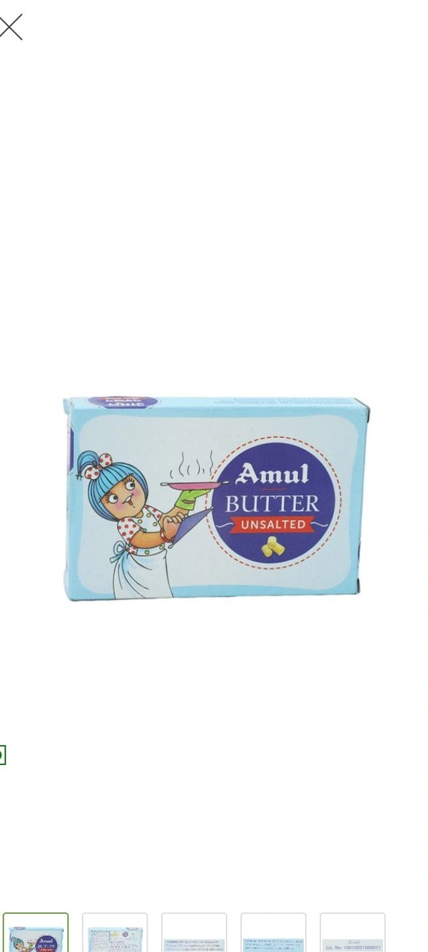 Amul Unsalted Butter  - 100g carton