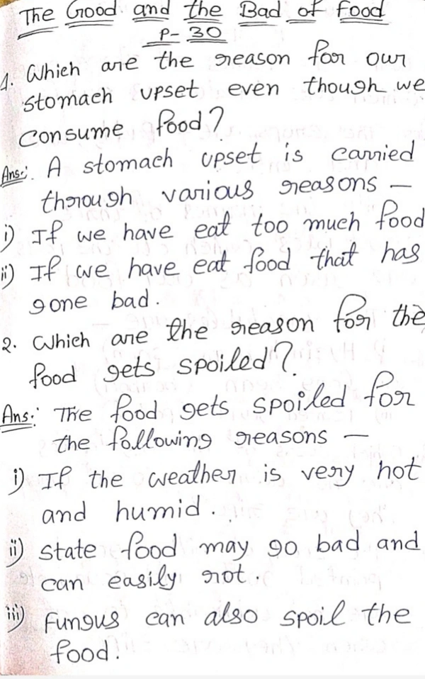CLASS 4 ENGLISH MEDIUM OUR ENVIRONMENT QUESTION ANSWER PAGE-30-40