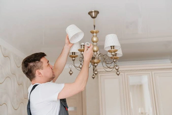 Chandelier Installation 