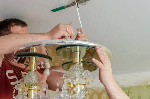 Chandelier Installation 