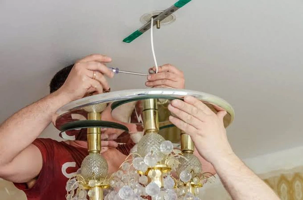 Chandelier Installation 