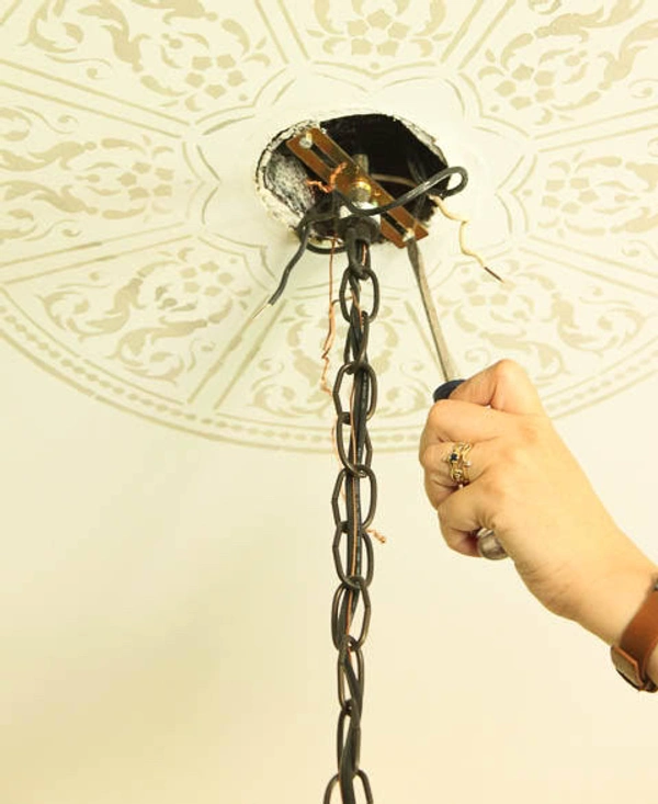 Chandelier Installation 