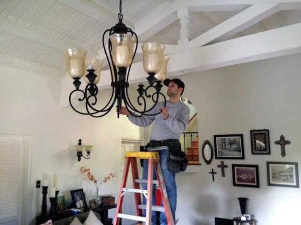 Chandelier Installation 