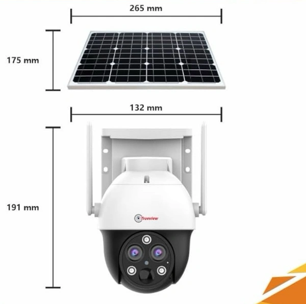 4MP 4G Sim Solar Powered Mini Pan & Tilt Wireless Security CCTV Camera with Solar Panel