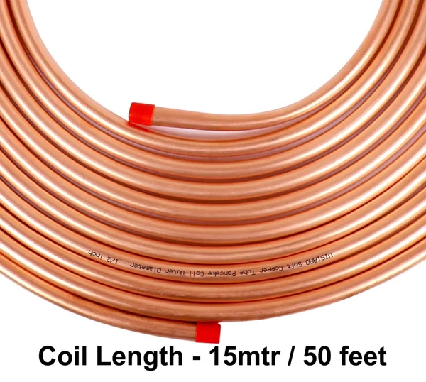 Daikin Soft Copper Tube, 15mtr, Outer Dia 1/2 inch