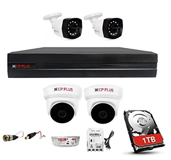 Cp Plus 4 Channel Dvr 2Dome & 2Bullet Setup With  Installation