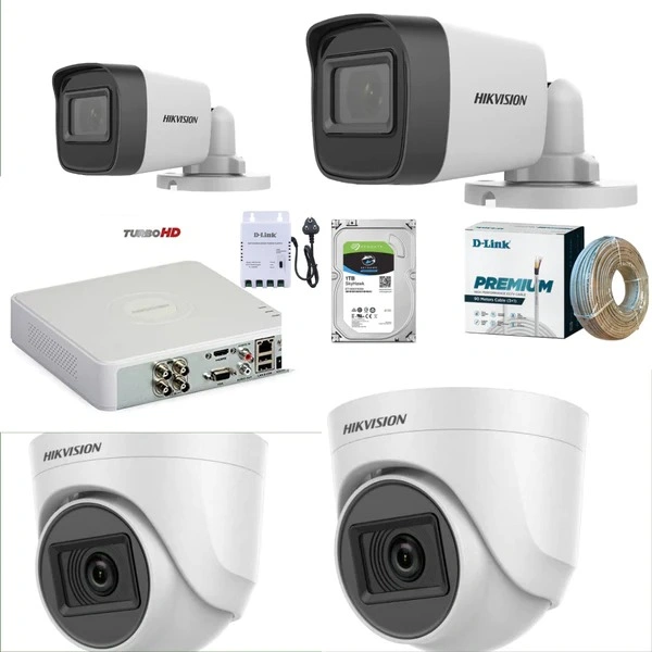 Hikvision 4 Channel Hd Dvr 2Dome & 2Bullet Setup