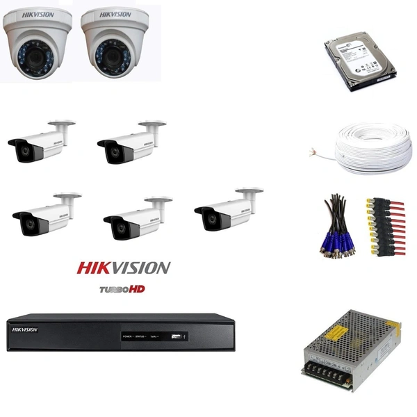HikVision- 2 dome cameras, 5 bullet cameras, 1 dvr. - 