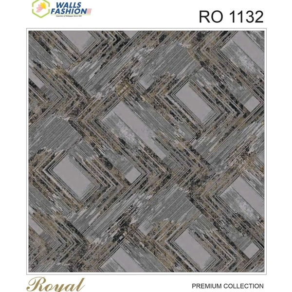 Royal Brushed Marble Squares Wallpaper - 1, 0.53 mtrs X 9.5 mtrs = 54 Sqft, 1.2kgs