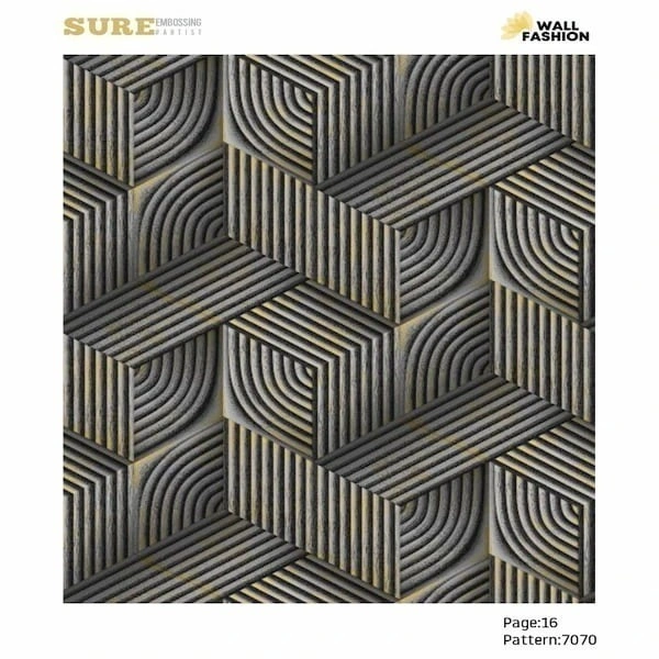 Sure Abstract Illusions Wallpaper - 0.53 mtrs X 10 mtrs = 57 Sqft, 1.2kgs