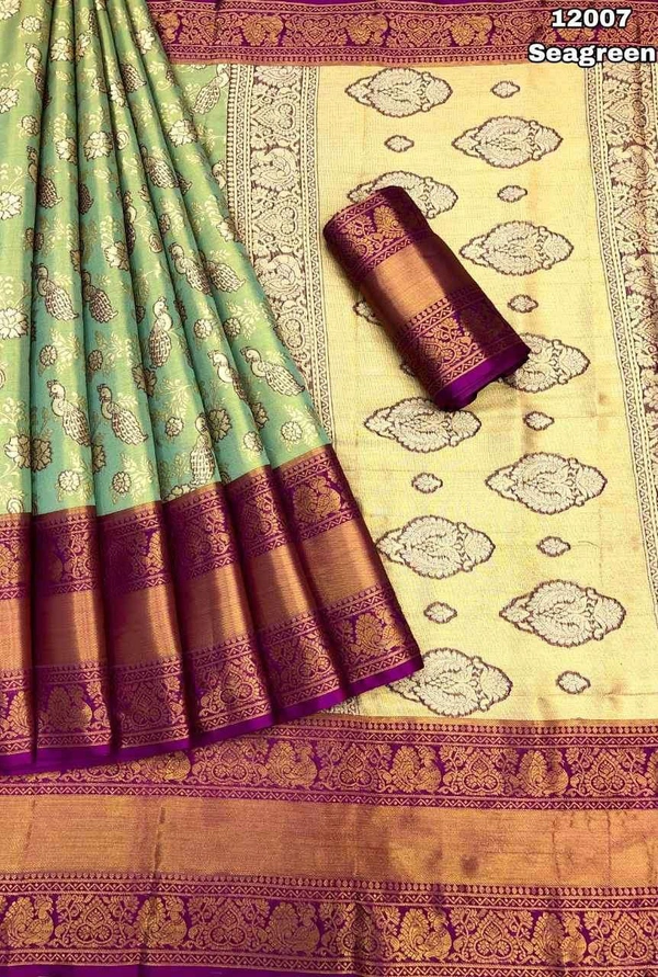  KS0007 Kanjivaram Soft Silk Saree - maganta