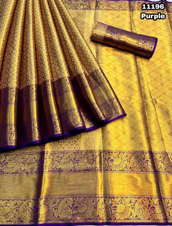 KS0011 Kanjivaram Soft Silk Saree  - Purple