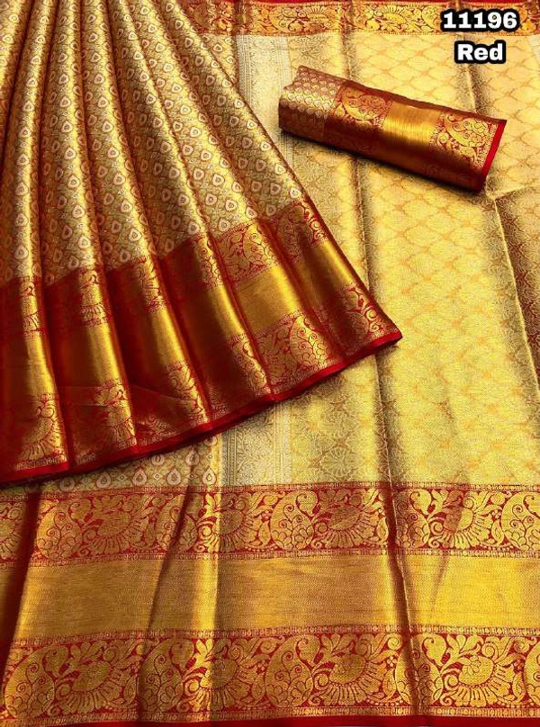 KS0011 Kanjivaram Soft Silk Saree  - Red