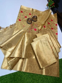 Tissue Banarasi Embroidery Saree - TAB0502 ( NO COD ) 