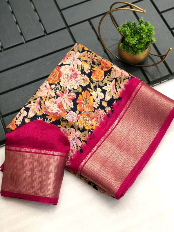 Dola Silk Saree - DSW20001 - NO COD - Pink