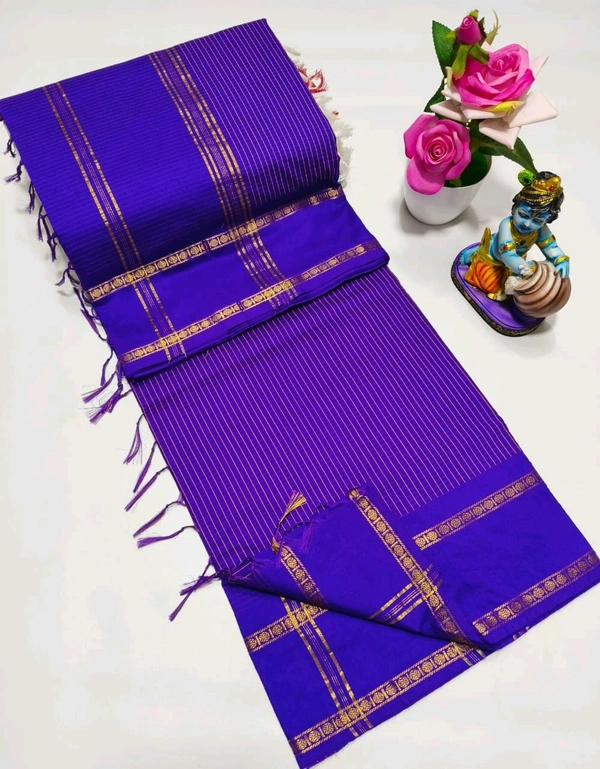 Checked Kalyani Cotton Saree - KC0002