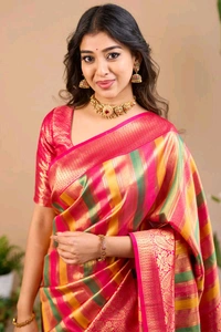 KS0034 Multicolour Kanjivaram Bridal Silk Saree 