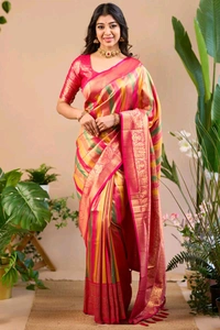 KS0034 Multicolour Kanjivaram Bridal Silk Saree 