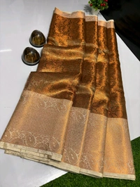Banarasi Tissue Silk Copper Zari Weaving Saree - BT0801