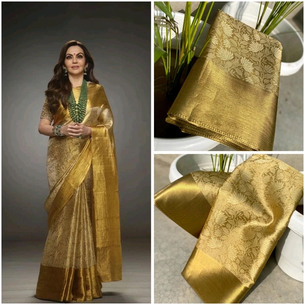 Nita Ambani Inspired Soft Tissue Silk Saree - BT0804