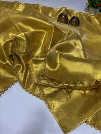 Banarasi Soft Tissue Silk Saree With Heavy Lace Border- BS0805