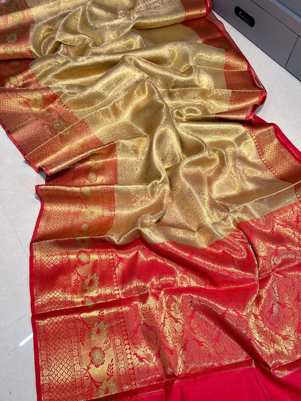 BT9104 Banarasi Kanjivaram Tissue Katan Soft Silk Saree