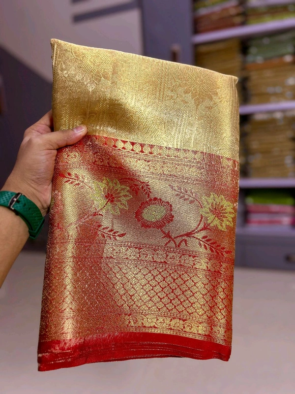 BT9104 Banarasi Kanjivaram Tissue Katan Soft Silk Saree