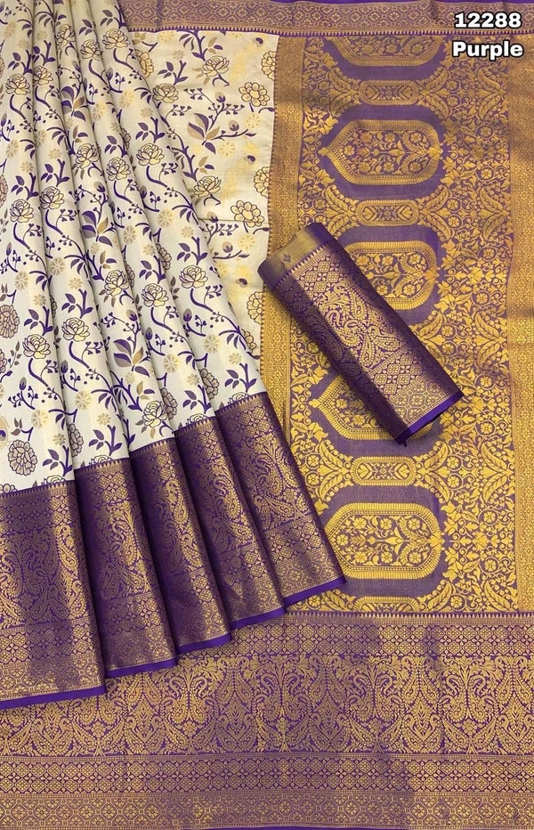 KS0025 Kanjivaram Semi Silk Saree  - Purple