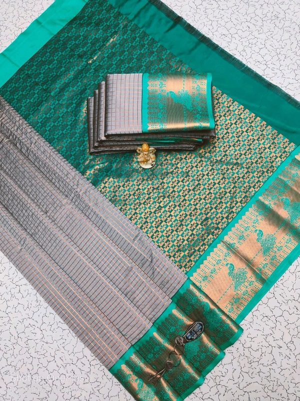 L13001 Very Rich Soft Silk Saree - Gray