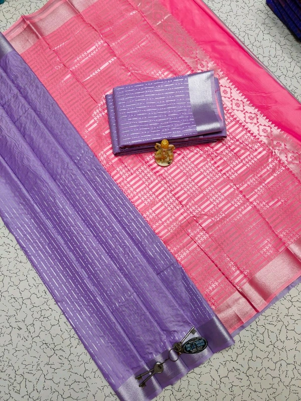 L13004 SOFT SILK SAREE FULL LINE  - Lavender