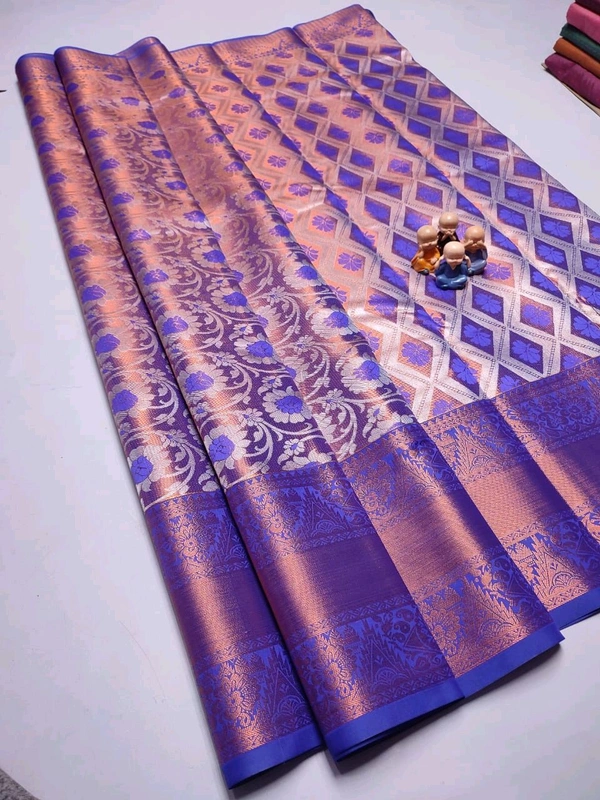 L05024 Kanjivaram Tissue Silk Saree  - Purple