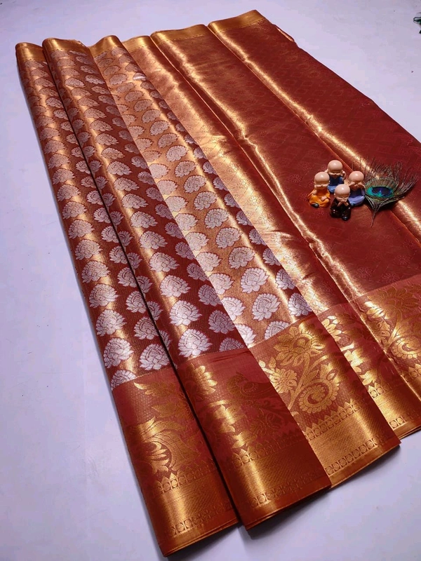 L05026 Kanjivaram Tissue Silk Saree  - Gold